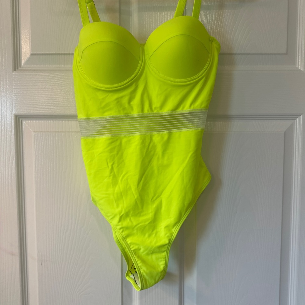 Neon Yellow One-Piece Swimsuit
